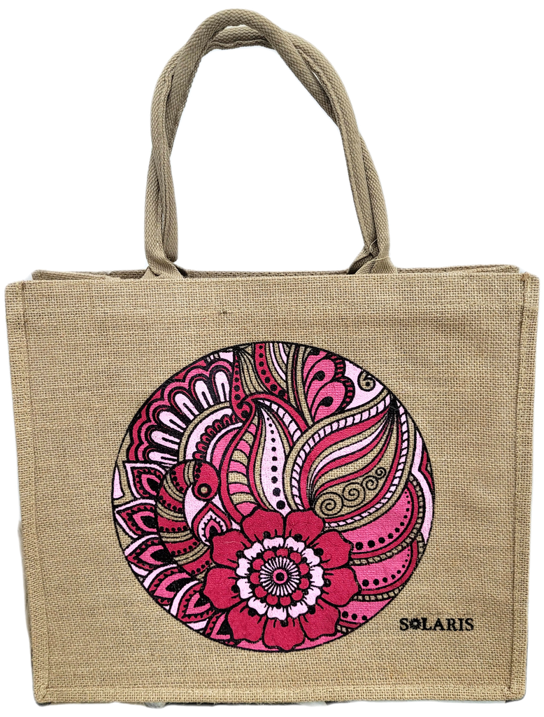 Bolso de yute con zipper Arabesco