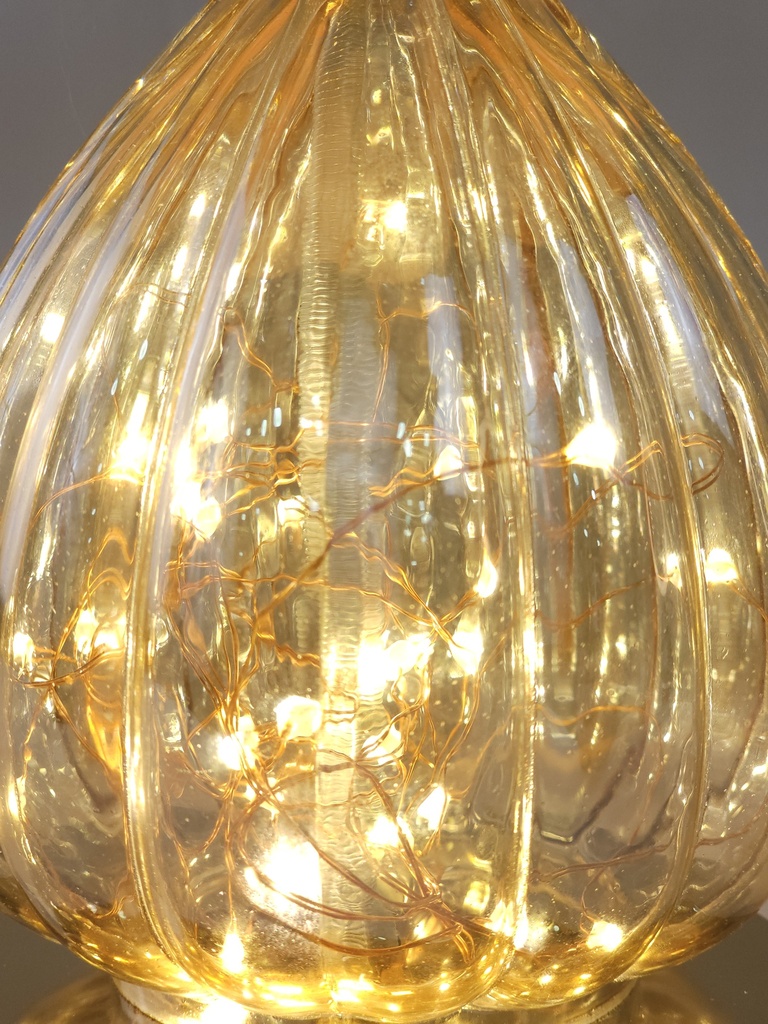 LAMPARA C/ BASE DE ACERO Y ACRILICO  25*25*43CM