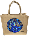 Bolso de yute con zipper Arabesco