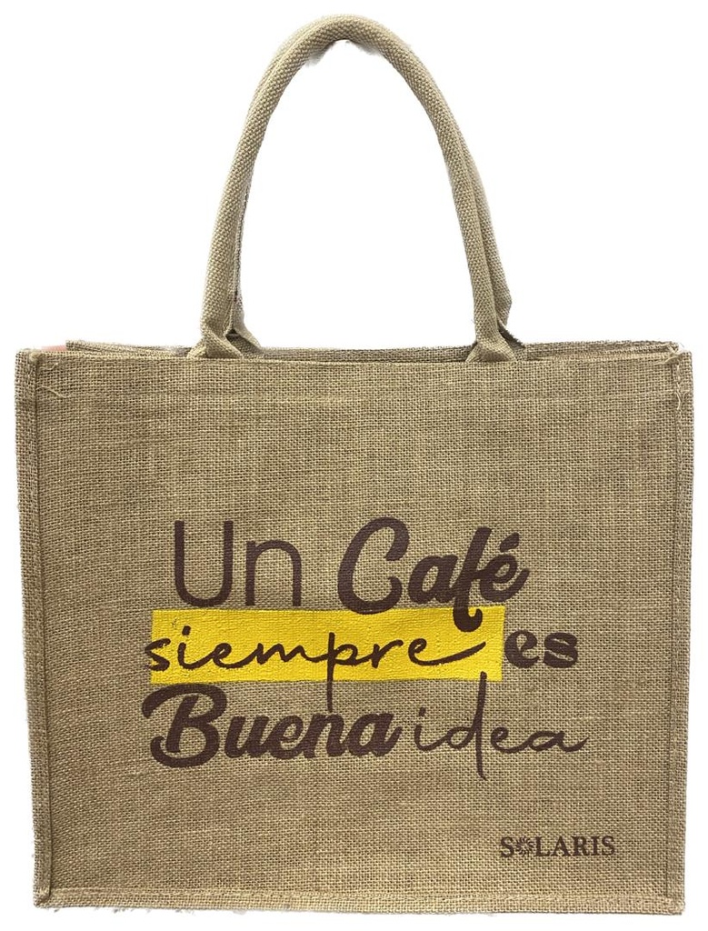 YUTE TRADICIONAL CON ZIPPER CAFE, BUENA IDEA