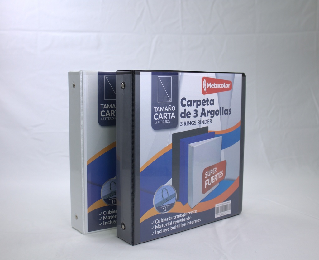 Carpeta de 3 argollas BLANCA