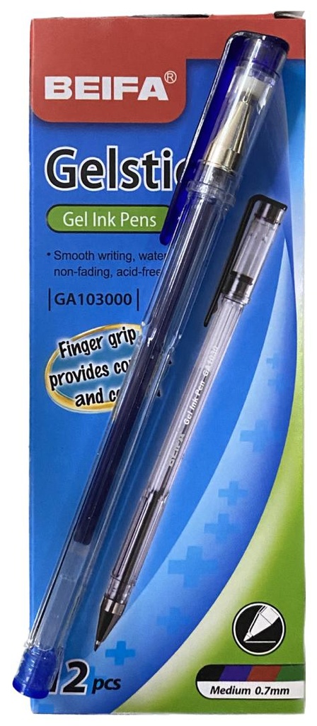 bolígrafo de gel azul